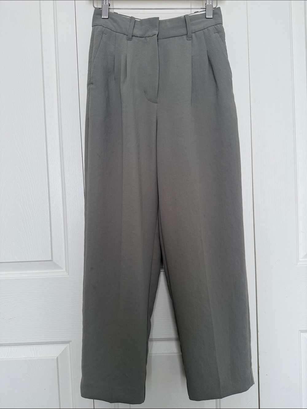 Wilfred Gray High-Rise Wide-Leg Trousers - Picture 9 of 9